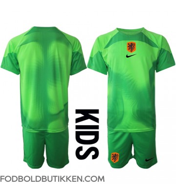 Holland Målmand Hjemmebanetrøje Børn VM 2022 Kortærmet (+ Korte bukser)
